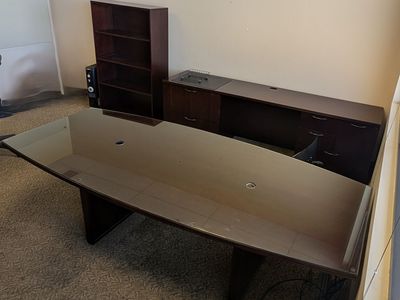 OFS Executive Office set: desk, credenza, bookcase