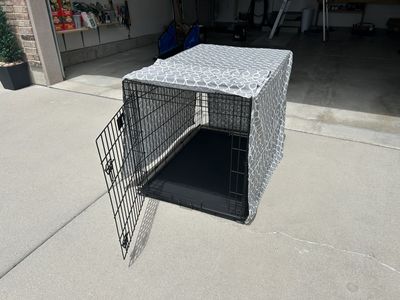 Dog Kennel with Cover - Excellent Condition