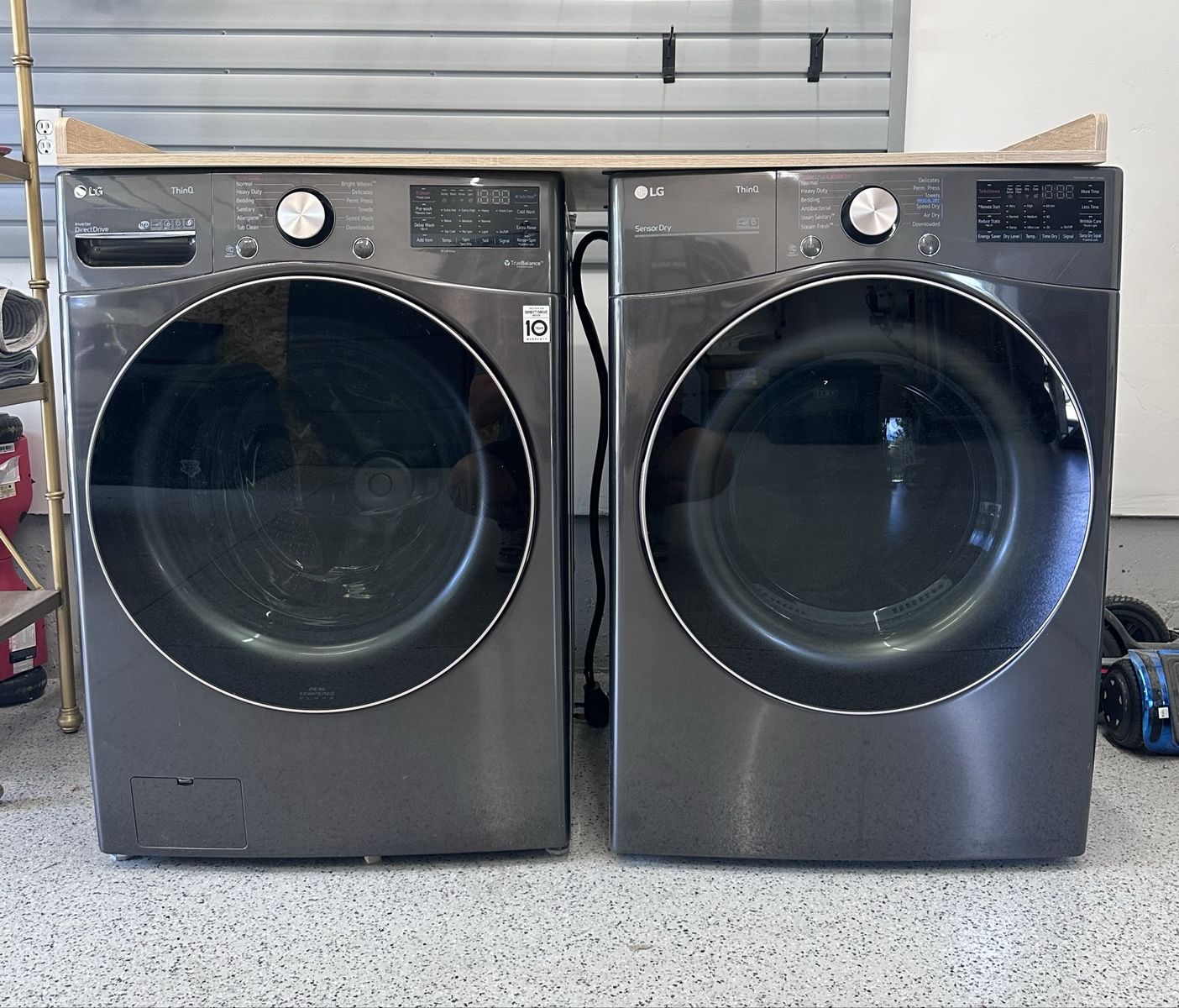 LG front load washer and dryer set