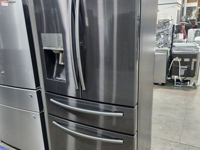 Samsung French Door Refrigerator with Bottom Freezer in Black Stainless Steel