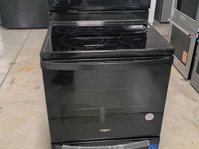 NEW WHIRLPOOL 6.4 C FT BLACK ELECTRIC RANGE