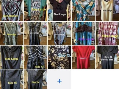 Women's Clothing Bundle Assorted Tops Dresses Sizes L XL 2X Lot