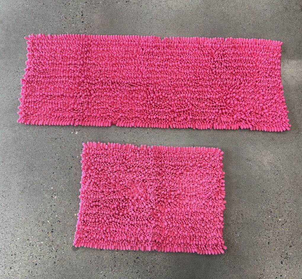 Bright Pink Soft Bath Mats