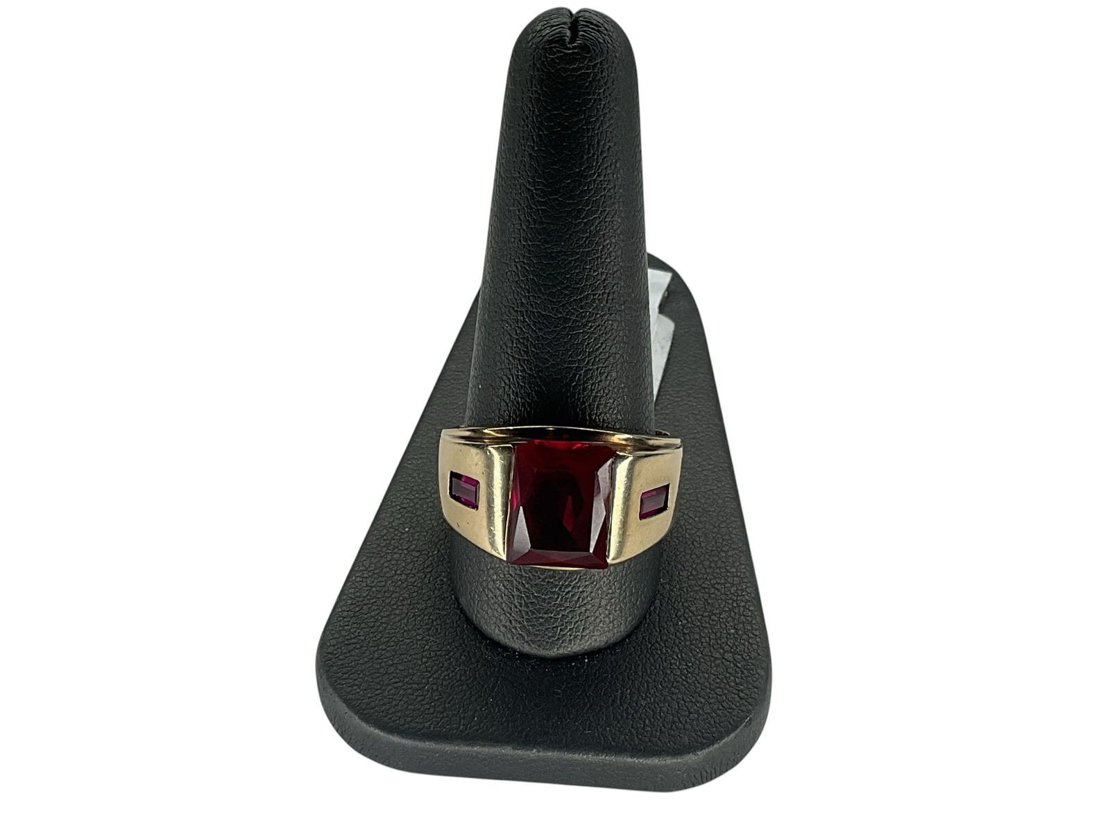 Men’s 10K Yellow Gold Size 12.5 Ruby Ring E75014275