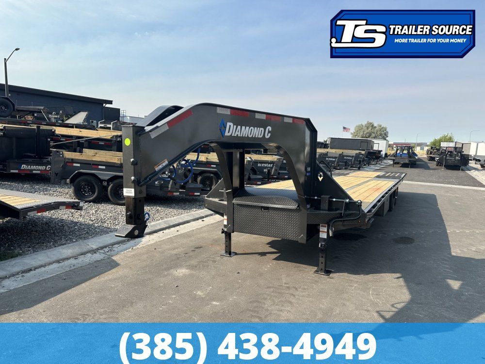 8.5x35 Diamond C FMAX-HDT 210 Gooseneck Hydraulic Dovetail Equipment Trailer -  25K GVWR -