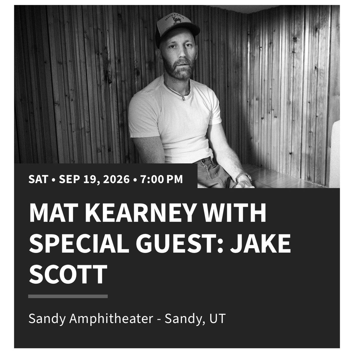 Mat Kearney Saturday show row M great seats 