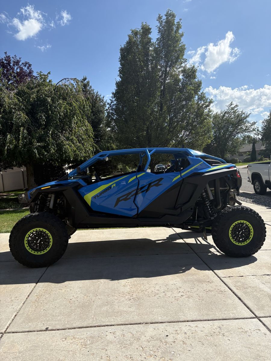 Built Polaris RZR Turbo R Blue Side-by-Side UTV