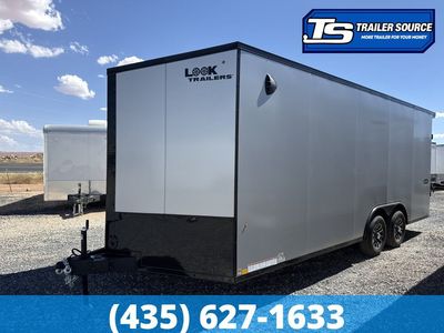 8.5x20 Look Element SE Enclosed Cargo Trailer - 7'0" Interior - 10K GVWR - .080 PolyCor, Alloy Wheels, Black Out Package, Rear