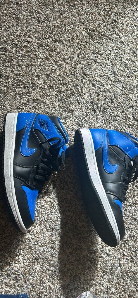 Air Jordan Mens 8.5 Black/ Blue