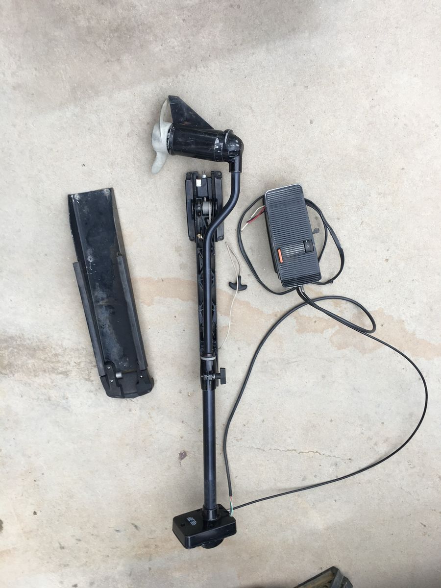 Used Trolling Motor with Foot Pedal and Mount