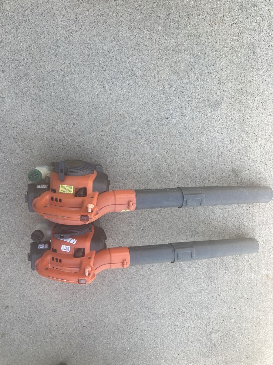 Two leaf blowers