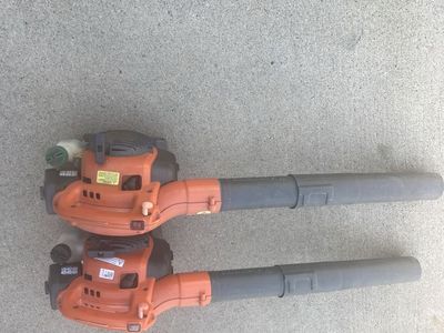 Two leaf blowers