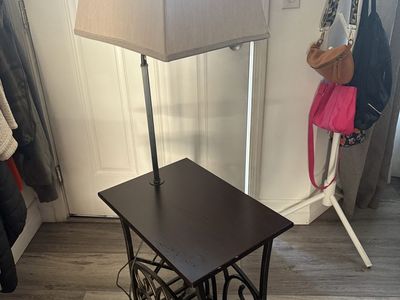 End table with lamp