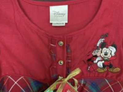 Girls Disney Store Christmas Pajama Dress NEW