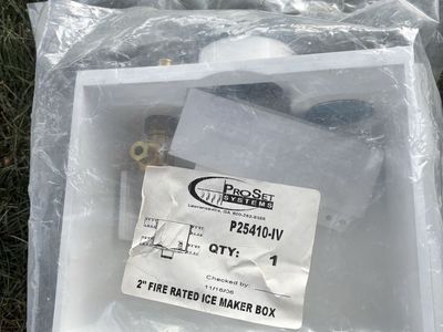 2 inch icemaker box, fire rated