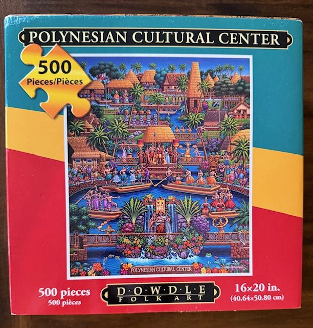 500 Piece Jigsaw Puzzle, POLYNESIAN CULTURAL CENTER, PCC, by Dowdle