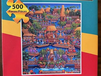 500 Piece Jigsaw Puzzle, POLYNESIAN CULTURAL CENTER, PCC, by Dowdle
