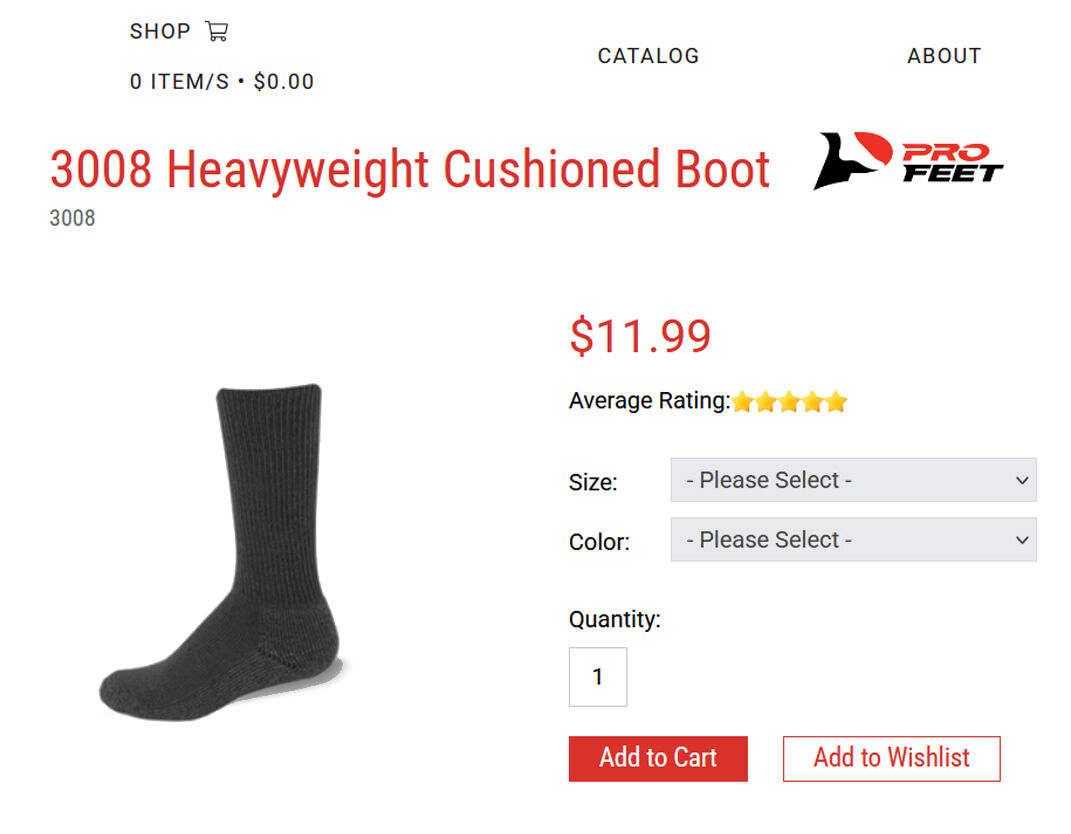 PRO FEET Heavyweight Uniform Duty Tactical Boot Socks