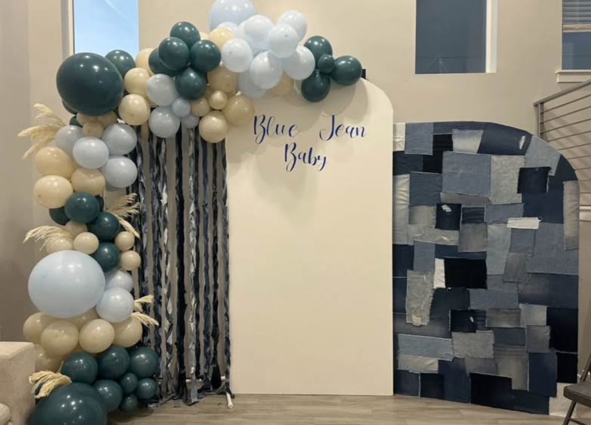 3 Blue Jean Baby Baby Shower Backdrops