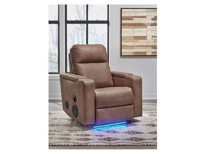Lorrenton Auto-Rocker Power Recliner w/ Audio System - Living Room Furniture - Action Home Furniture