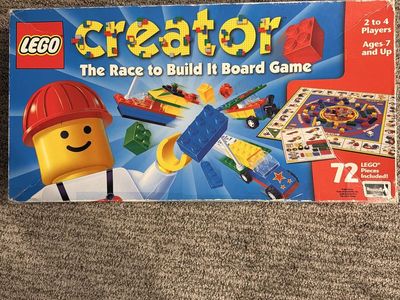 LEGO Creator The Race to Build It Board Game - Ages 7+, 2-4 Players, 72 Pieces Included