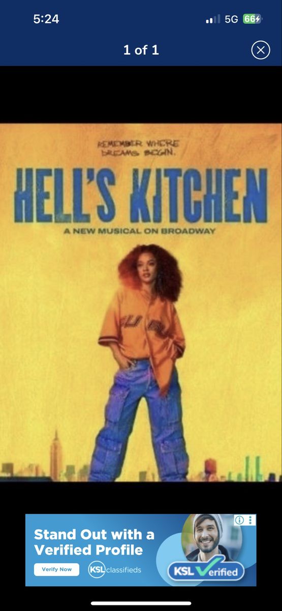 Hell's Kitchen 7/9 - Orchestra Row WW Seats 122 & 124