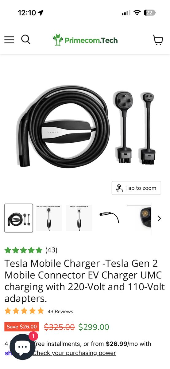 Tesla Mobile Charger gen 2