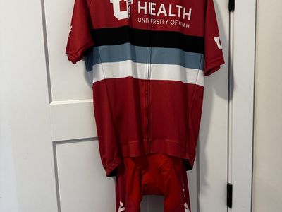 DNA Cycling University of Utah Health Jersey, Bibs, and Socks Set (Large)