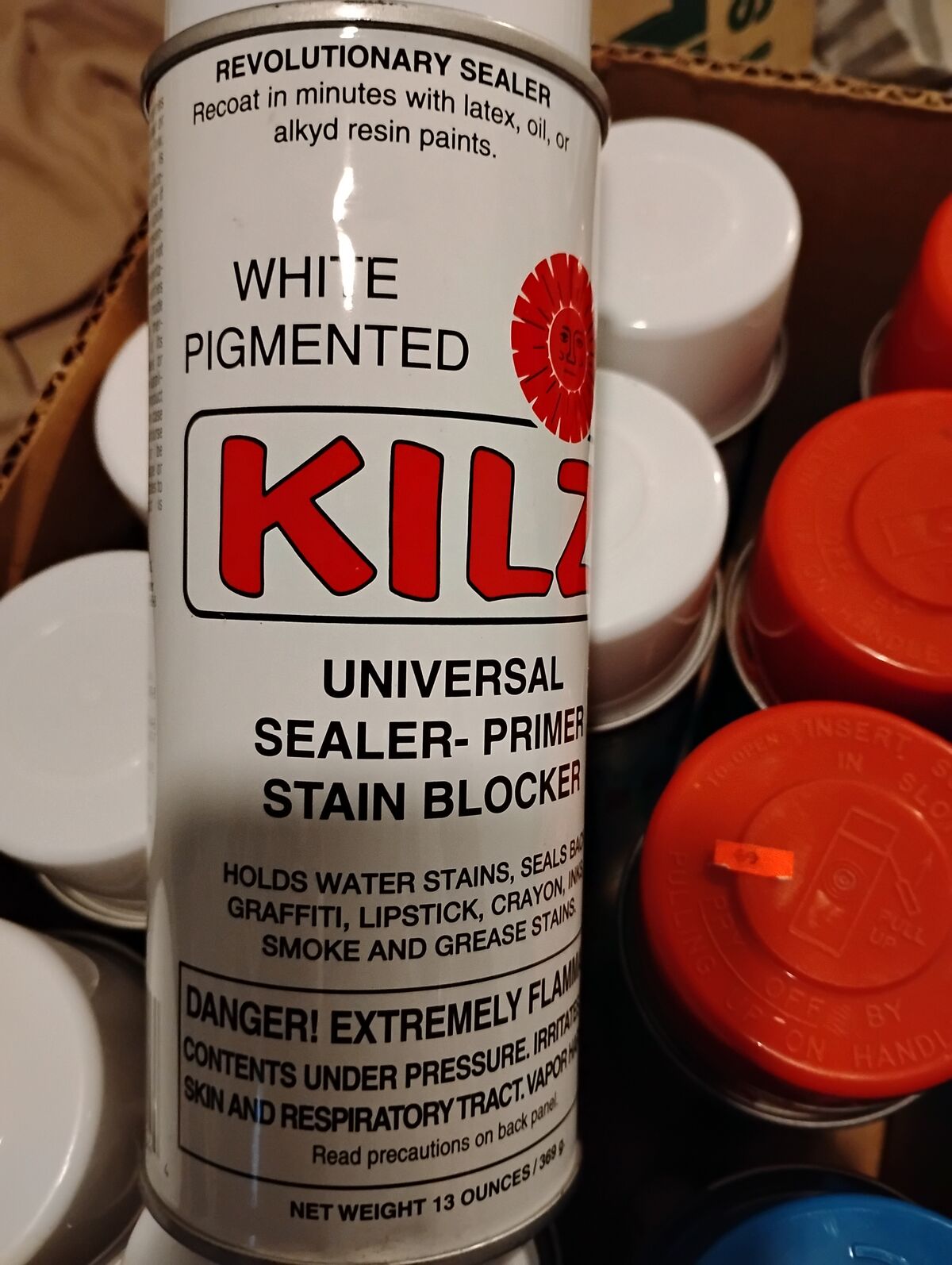4 brand new cans of kilz white primer sealer