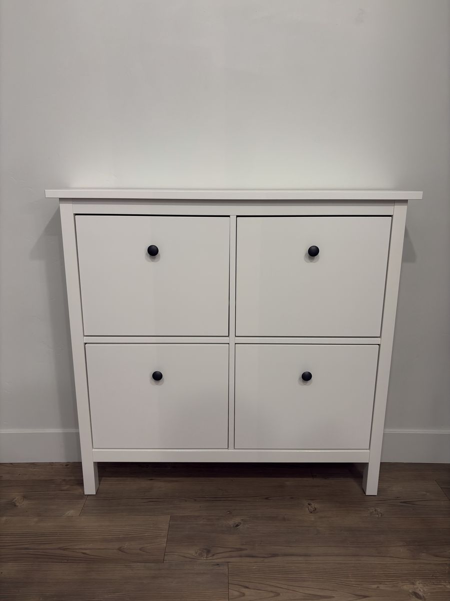 IKEA Hemnes White 4-Compartment Shoe Cabinet Storage Unit