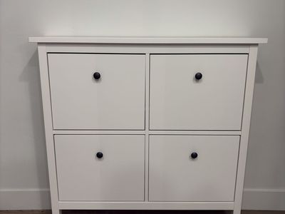 IKEA Hemnes White 4-Compartment Shoe Cabinet Storage Unit