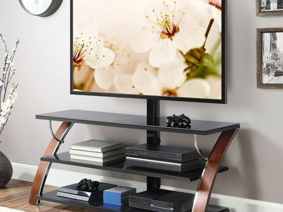 Entertainment console table with mount