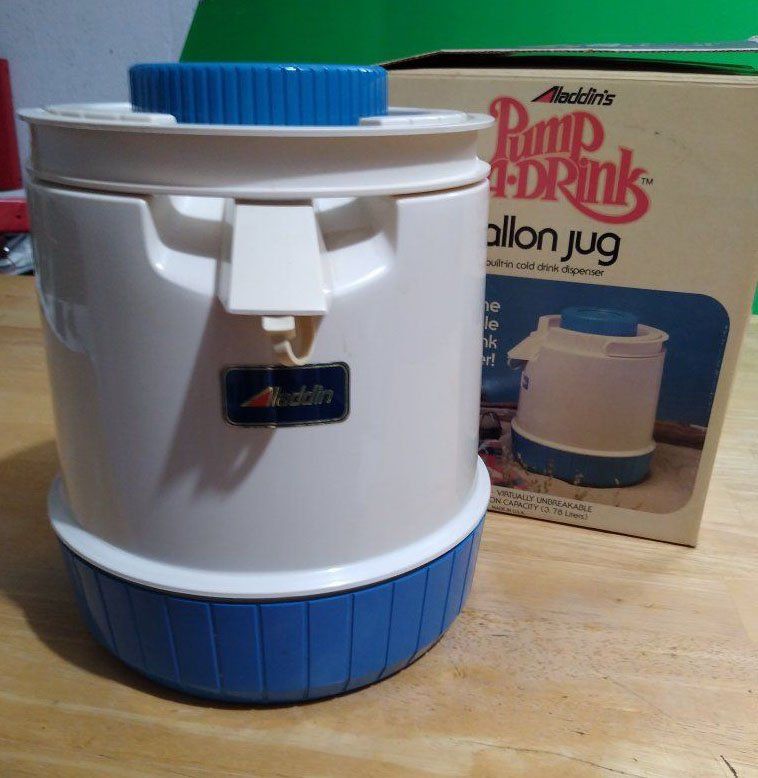 Vintage Aladdin Pump-A-Drink Gallon Jug in Box