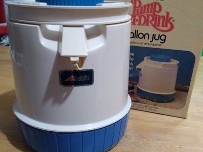 Vintage Aladdin Pump-A-Drink Gallon Jug in Box