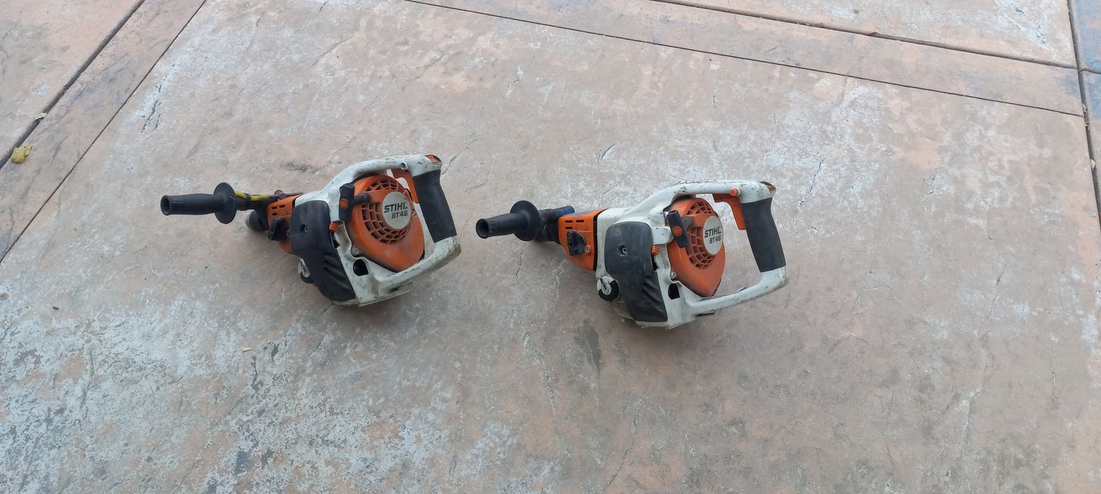 gas power Stihl hole bore drill