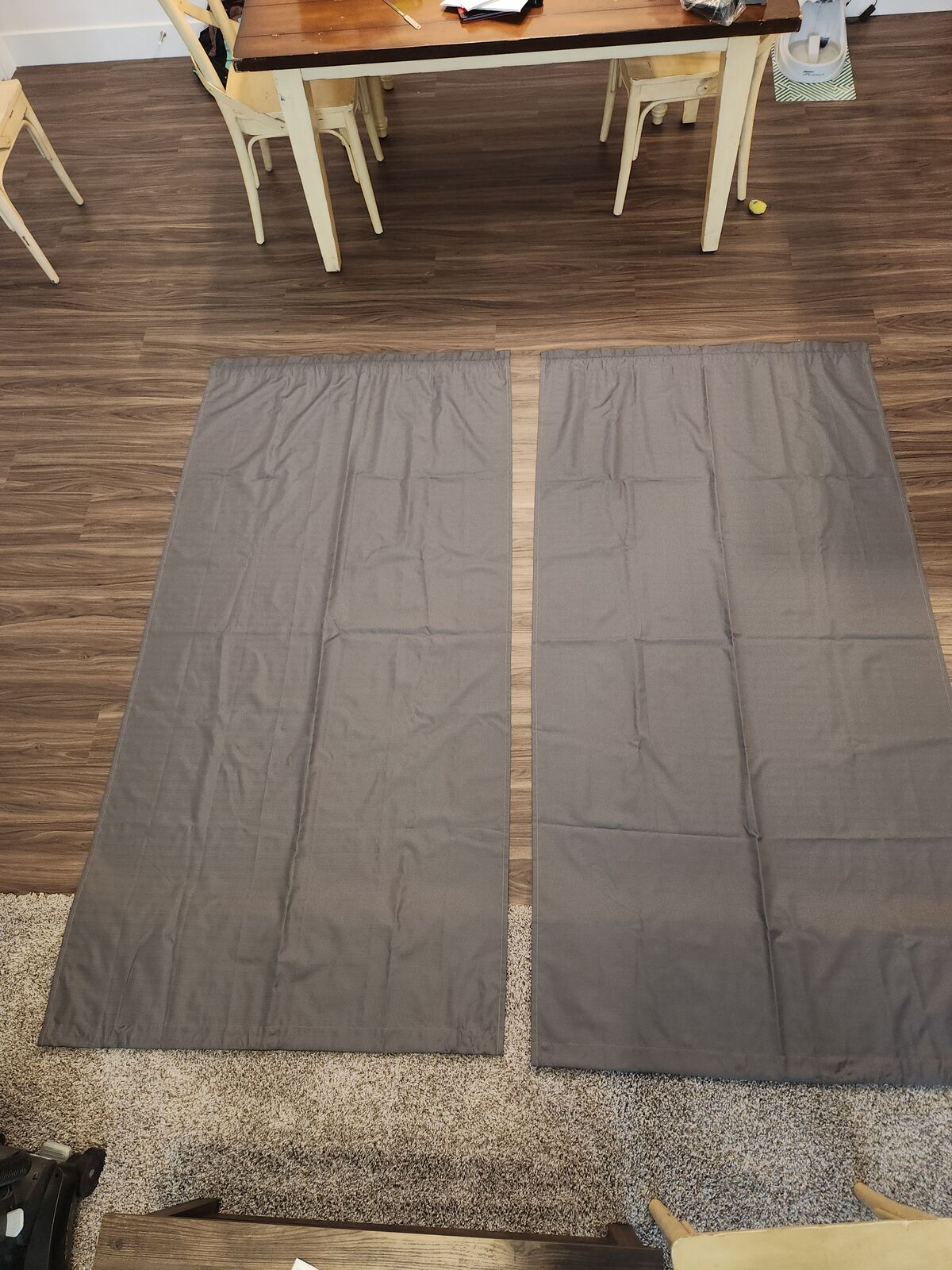 Dark Gray Blackout Curtains Set of 2