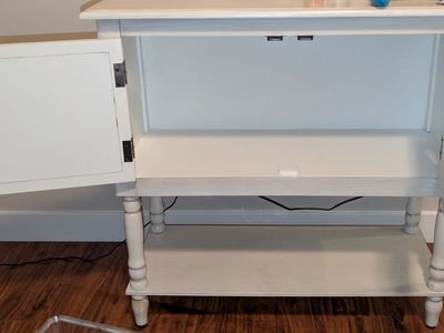 White accent table