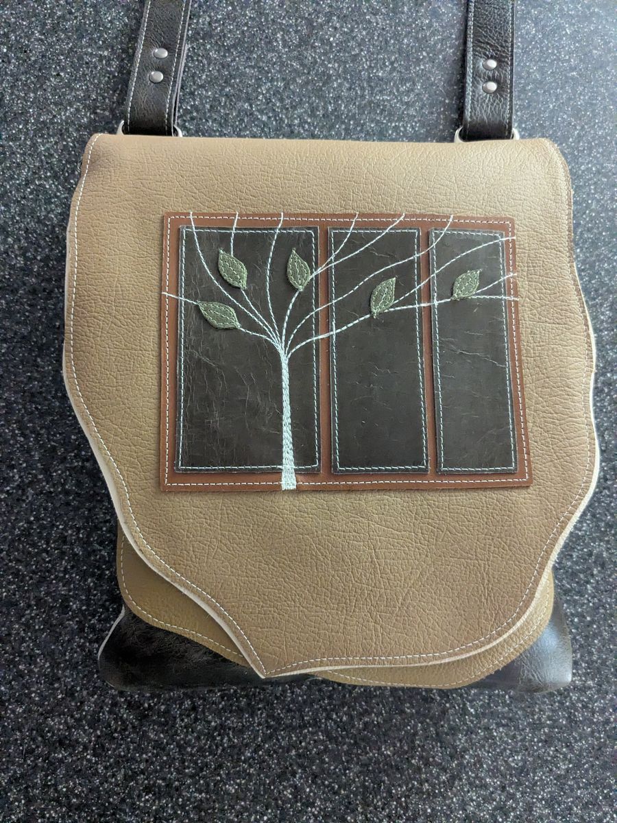 Handmade leather crossbody bag