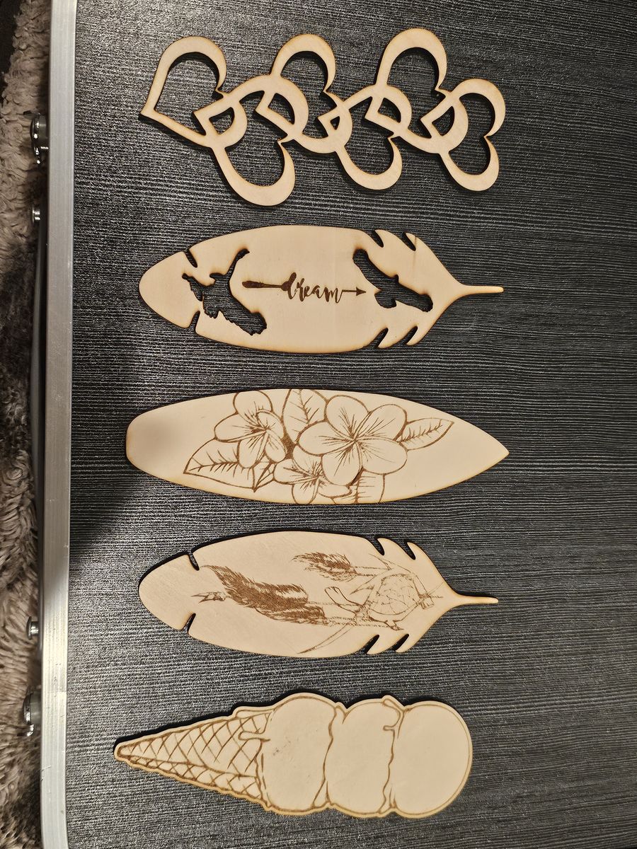 Handmade Laser-Cut Engraved Wooden Bookmarks Assorted Designs