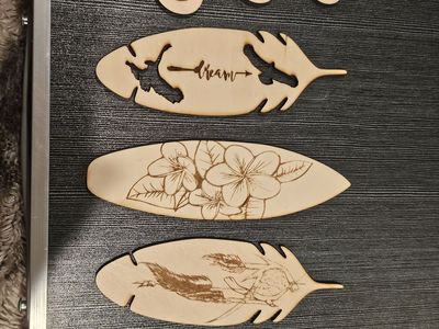 Handmade Laser-Cut Engraved Wooden Bookmarks Assorted Designs
