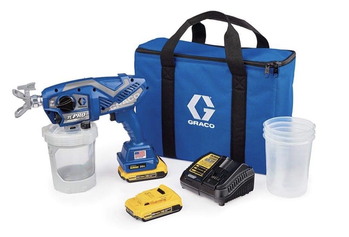 Graco TC Pro Airless Sprayer - 20 volt Dewalt battery and charger included