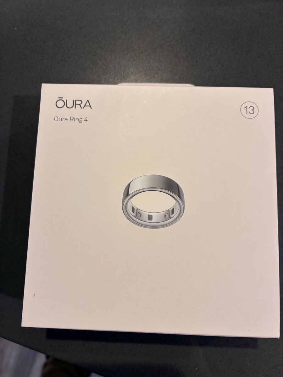 Oura Ring 4 Silver Size 13 - Health & Sleep Tracker Smart Ring