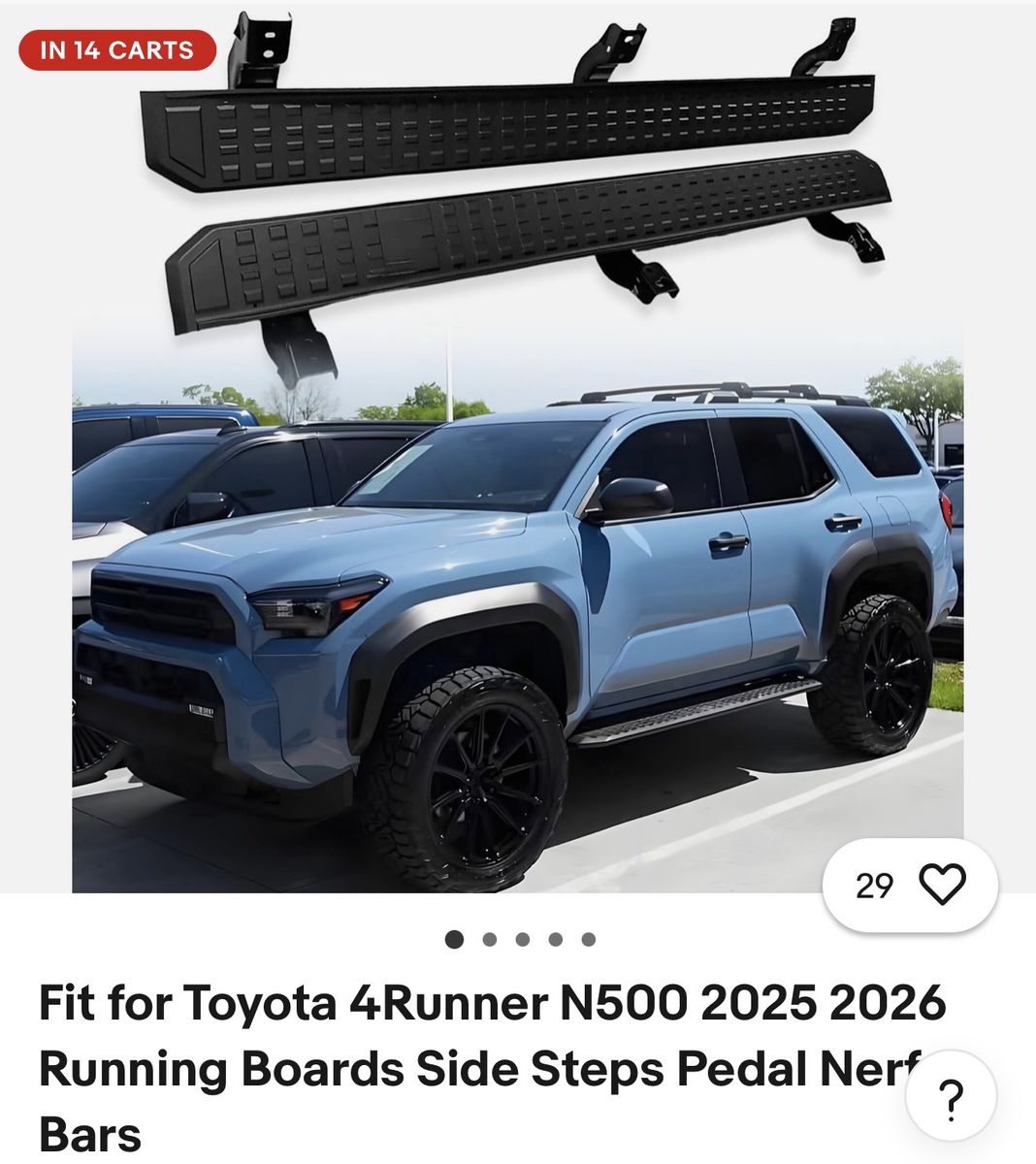 Fit for Toyota 4Runner N500 2025 2026 Running Boards Side Steps Pedal Nerf Bars