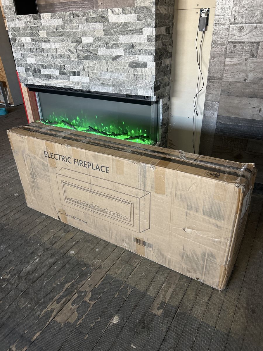 50” electric fireplace heater (Flush wall insert)