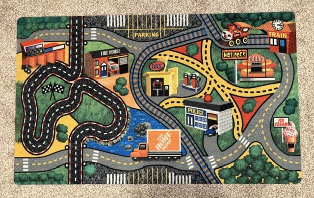 Kids Car Rug Road Playmat City Life Map for Toy Cars 36" x 60" (3' x 5')