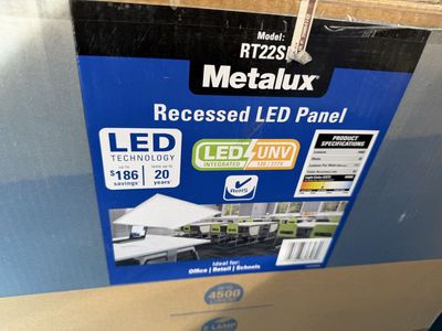 BRAND NEW Metalux 2×2 LED Recessed Panel Lights – 3 Available