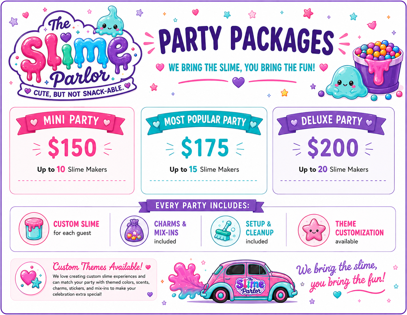 Custom Slime Parties!