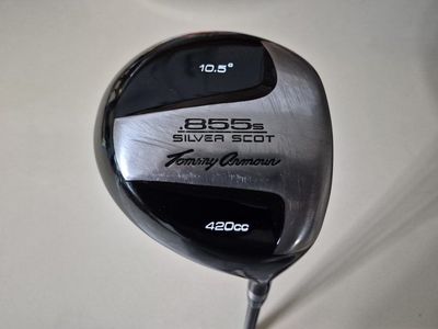 Vintage Tommy Armour 855S Silver Scot Driver with a 10.5-degree loft and a 420cc clubhead size. Used, Good Condition!