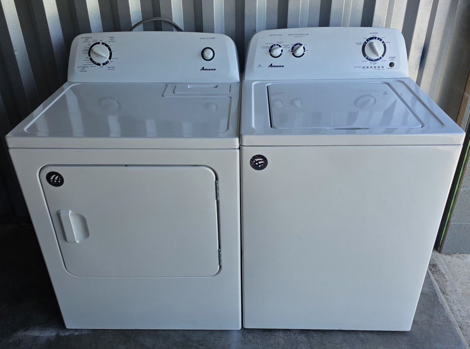Beautiful Amana washer & electric dryer set free curbside delivery is available in the slc area
