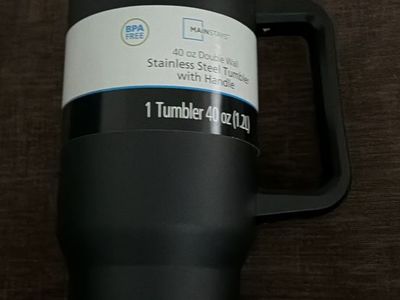 mainstays 40 oz double wall stainless steel tumbler with handle